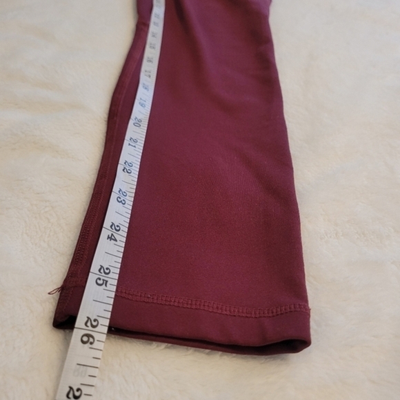 Kora Athletic Workout Leggings‎ Maroon Women's Size  Small - Picture 10 of 13